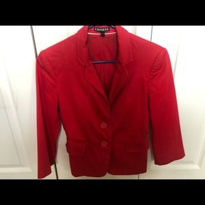 Express red blazer size 2